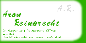 aron reinprecht business card